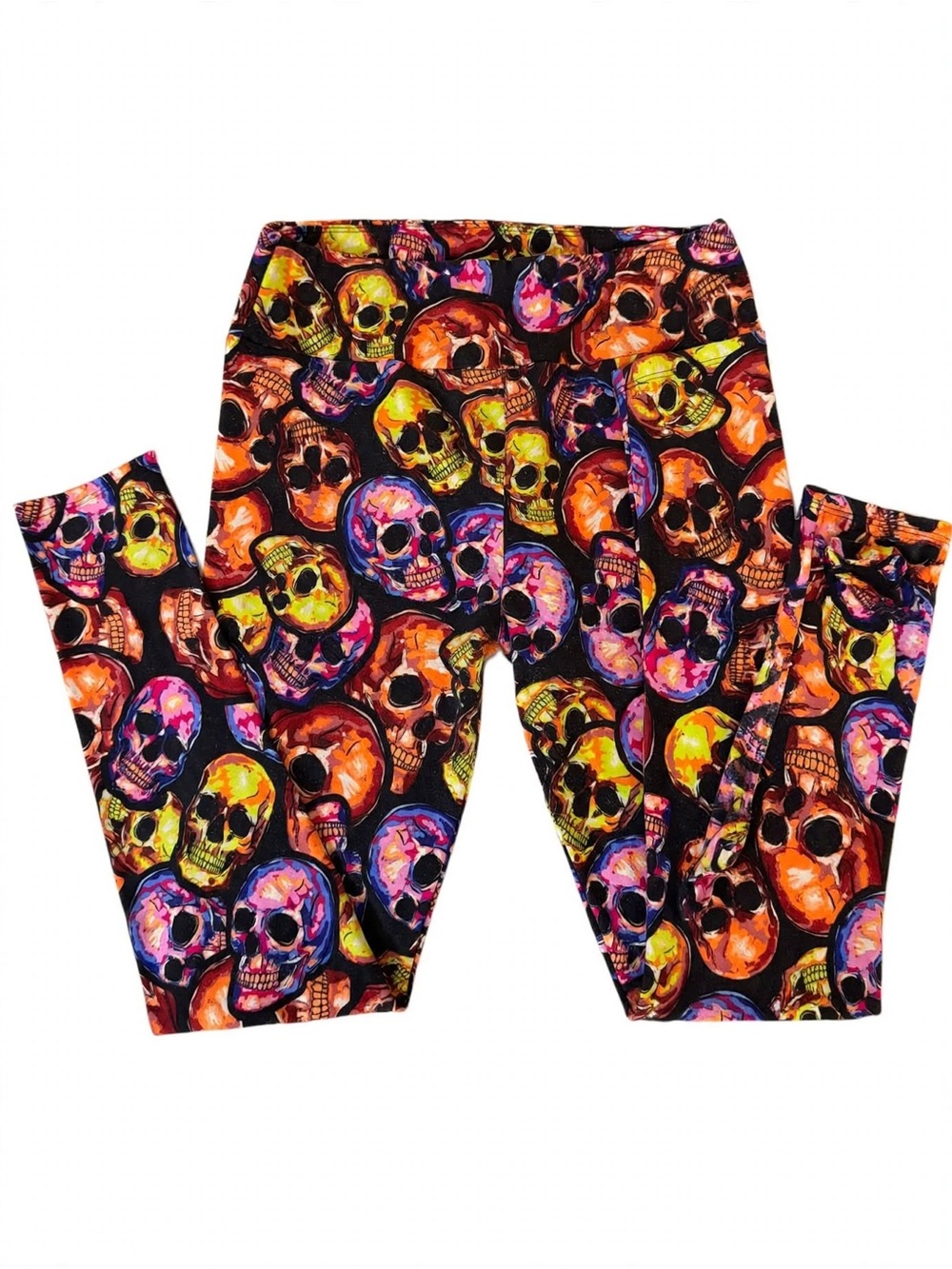 RARE Lularoe Watercolor Skulls TC - just in time for Spooky Season